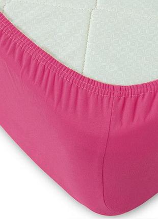 Простирадло трикотажна на гумці 160х200х30 малинова туреччина бавовняна 1930 2133