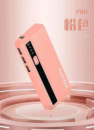 Повербанк 20000 mah миллиампер carga повербанк на 3 порта с экраном уровня заряда и фонарем