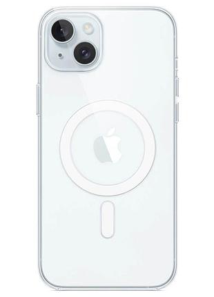 Чохол tpu clear case with magsafe для apple iphone 15 (6.1") clear