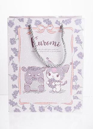 Набор подарочных пакетов из бумаги 10 (шт) kuromi картонные красивые пакеты для подарков 19×9.5×24.5 (см) фиолетовый hp-10359-11v