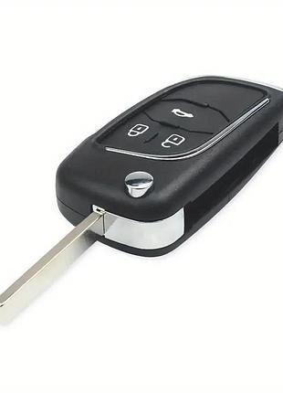 Викидний ключ opel corsa e, корпус під чіп, 2 кнопки dkt0269, hu100, новий корпус автоключа