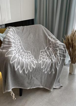 Плед хлопковый 140х200 wings soundsleep серый