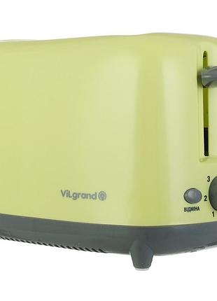 Тостер vilgrand vt0722p. колір: зелений