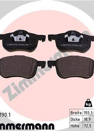 Колодки тормозные дисковые передн volvo xc70 i cross country (295) 2.5 1997.10-2007.10 zi 23073.190.1