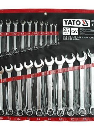 Набор ключей комбинированных набір ріжково-накидних ключів, 25 шт., розміри: 6,7,9,10,11,12,13,14,15,16,17,18,