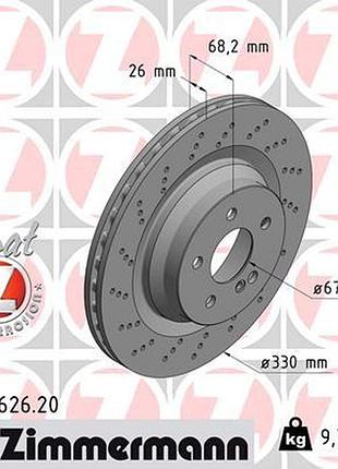 Диск тормозной задн mb e-class (w211) 5.4 2002.03-2009.03 zi 400.3626.20