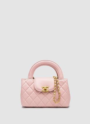 Женская кожаная сумочка chanel kelly bag shiny aged calfskin pink & gold hardware 19.5 х 12 х 6 см