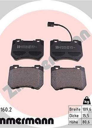 Колодки тормозные дисковые передн alfa romeo 159 (939_) 2.2 2005.06-2012.12 zi 24852.160.2