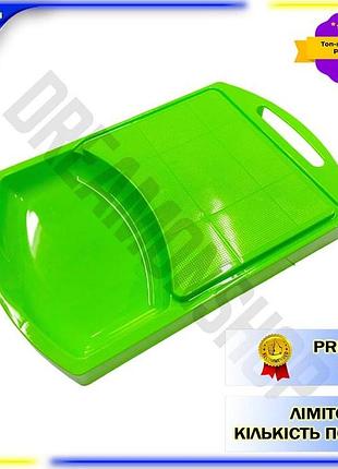 Dm доска разделочная xplast спецификация 2.2 380x250мм с лотком кухонная доска для нарезки овощей и мя spe|lz