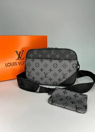 Сумка чоловіча через плече louis vuitton 2 в 1