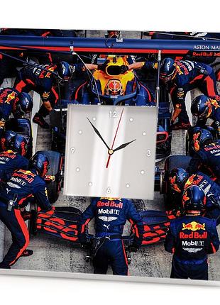 Часы "команда рэд булл. red bull. формула 1. formula f1" подарок для фанатов автогонок, украшение спальни, гаража, офиса