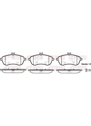 Колодки тормозные дисковые передн mb c-class t-model (s204) 2.2 2007.08-2014.08 rs 1301.00