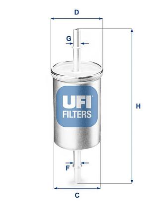 Фильтр топливный ford focus i turnier (dnw) 1.6 16v 1999.02 - 2007.12 ufi 31.769.00