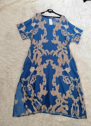 Літнє плаття принтомстракція натуральних бавовна віскоза є невеликий дефект на плечі розійшлася ниточка пішов
