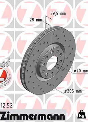 Диск гальмівний передн sport z alfa romeo 159 (939_) 2.2 2005.06-2012.12 zi 110.2212.52