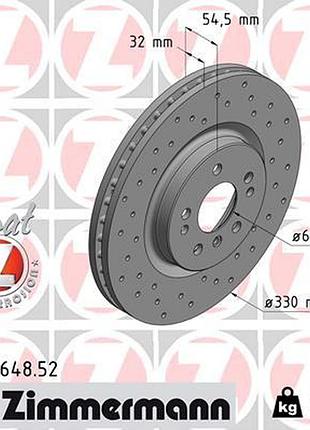Диск тормозной передн sport z mb m-class (w164) 3.5 2005.02-2012.12 zi 400.3648.52