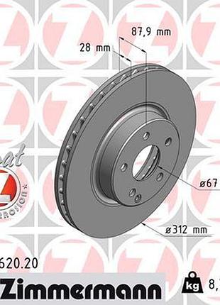 Диск тормозной передн mb e-class (w211) 3.2 2002.03-2009.03 zi 400.3620.20