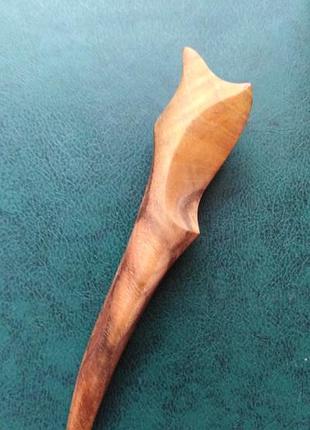 Шпилька, затискач з натурального дерева