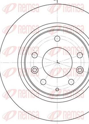 Диск тормозной задн mazda 6 ліфтбек (gg) 2.0 2002.06-2008.12 rs 6881.00