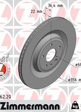 Диск тормозной задн audi a6 c7 (4g2, 4gc) 3.0 2010.11-2018.09 zi 100.3362.20