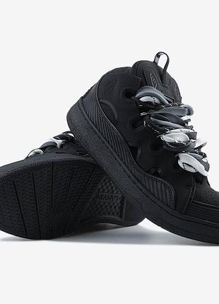 Lanvin curb sneakers black rope laces mix арт 18003 — купить в