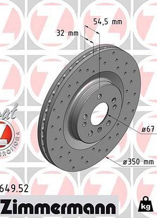 Диск тормозной передн sport z mb m-class (w164) 3.5 2005.02-2012.12 zi 400.3649.52
