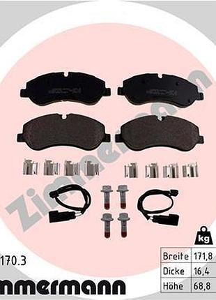 Колодки тормозные дисковые передн ford transit v363 платформа/шасі (fed, ffd) 2.2 2013.08- zi 25602.170.3