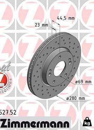 Диск тормозной передн sport z hyundai elantra vi ліфтбек (ad, ada) 2.0 2015.09- zi 285.3527.52