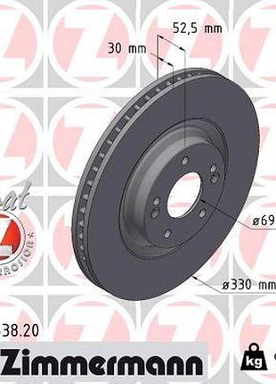 Диск тормозной передн hyundai i30 (pde,pd,pden) 11/16-,hyundai i30 fastback (pde,pden) 06/17- zi 285.3538.20