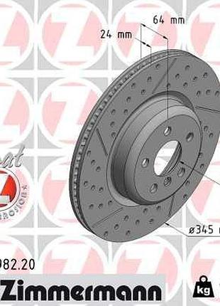 Диск тормозной лівий bmw 3 (g20, g80, g28) 2.0 2018.11- zi 150.2982.20