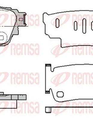 Колодки гальмівні дискові (комплект 4 шт) задн mitsubishi eclipse cross (gk_, gl_) 1.5 2017.10- rs 1861.00