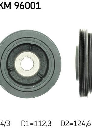 Шкив ремня генератора chevrolet matiz (m200, m250) 0.8g2 sk vkm 96001