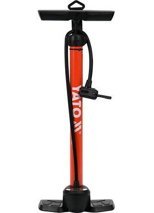 Насос повітряний, ручний, з манометром ручний насос зі стрілочним манометром. максимальний тиск 8 бар(bar, psi