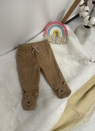 Классные флисовые ползунки с винни, теплые ползунки, ползуны, штанишки, штаны