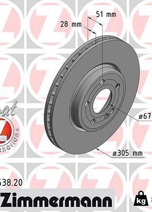 Диск тормозной передн mb a-class (w177) 1.3 2018.03- zi 400.5538.20