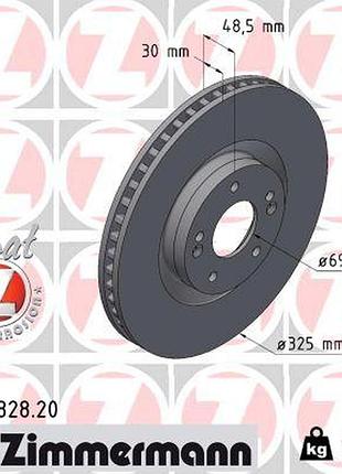 Диск тормозной hyundai santa fe iv (tm, tma) 2.2 crdi 2018.07-2020.11 zi 320.3828.20