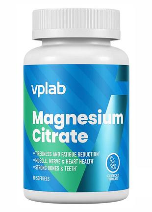 Цитрат магния vplab magnesium citrate, 90 rкапсул