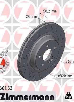 Диск тормозной задн sport z mb s-class (w221) 5.5 2005.09-2013.12 zi 400.3661.52