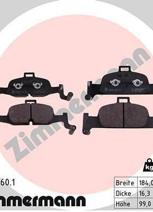 Колодки тормозные дисковые передн audi q5 (fyb, fyg) 2.0 2016.05- zi 22402.160.1