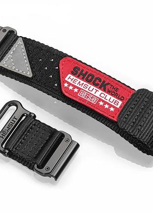 Ремінець для годинника hemsut hga142 shock the world garmin black 22 mm