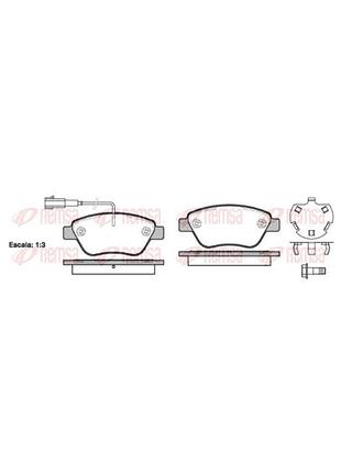 Колодки тормозные дисковые передн opel corsa d (s07) 1.2 2006.07-2015.04 rs 0858.32