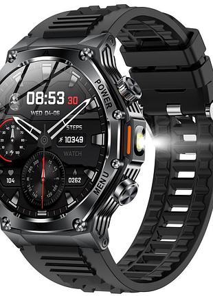 Чоловічий наручний розумний смарт годинник smart surf x pro black rubber, 2 ремінці