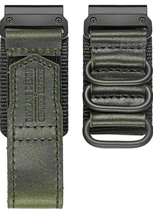 Ремінець для годинника hemsut hga137 mens leather garmin green 22 mm