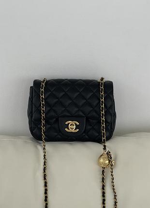 Сумка жіноча chanel міні - люксова якість чорний є