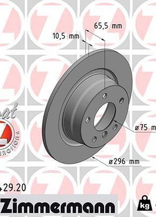Диск тормозной задн bmw 3 (e90) 2.0 2004.02-2012.02 zi 150.3429.20