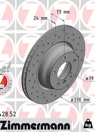 Диск тормозной передн sport z bmw 3 touring (e91) 2.0 2004.12-2012.12 zi 150.3428.52