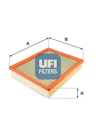Фильтр воздушный opel vectra c (z02) 2.2 dgi (f69) 2002.04 - 2009.01 ufi 30.197.00