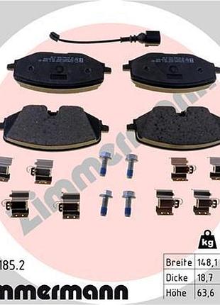 Колодки тормозные дисковые (комплект 4 шт) передн seat leon (kl1) 2.0 2019.11- zi 26169.185.2