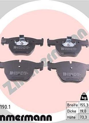 Колодки тормозные дисковые передн land rover range rover iii (l322) 4.2 2002.03-2012.12 zi 23397.190.1