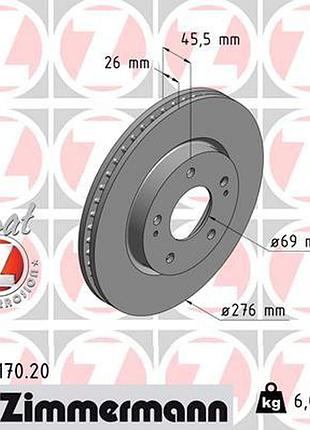 Диск тормозной передн mitsubishi lancer viii (cy_a, cz_a) 1.5 2007.03- zi 380.2170.20